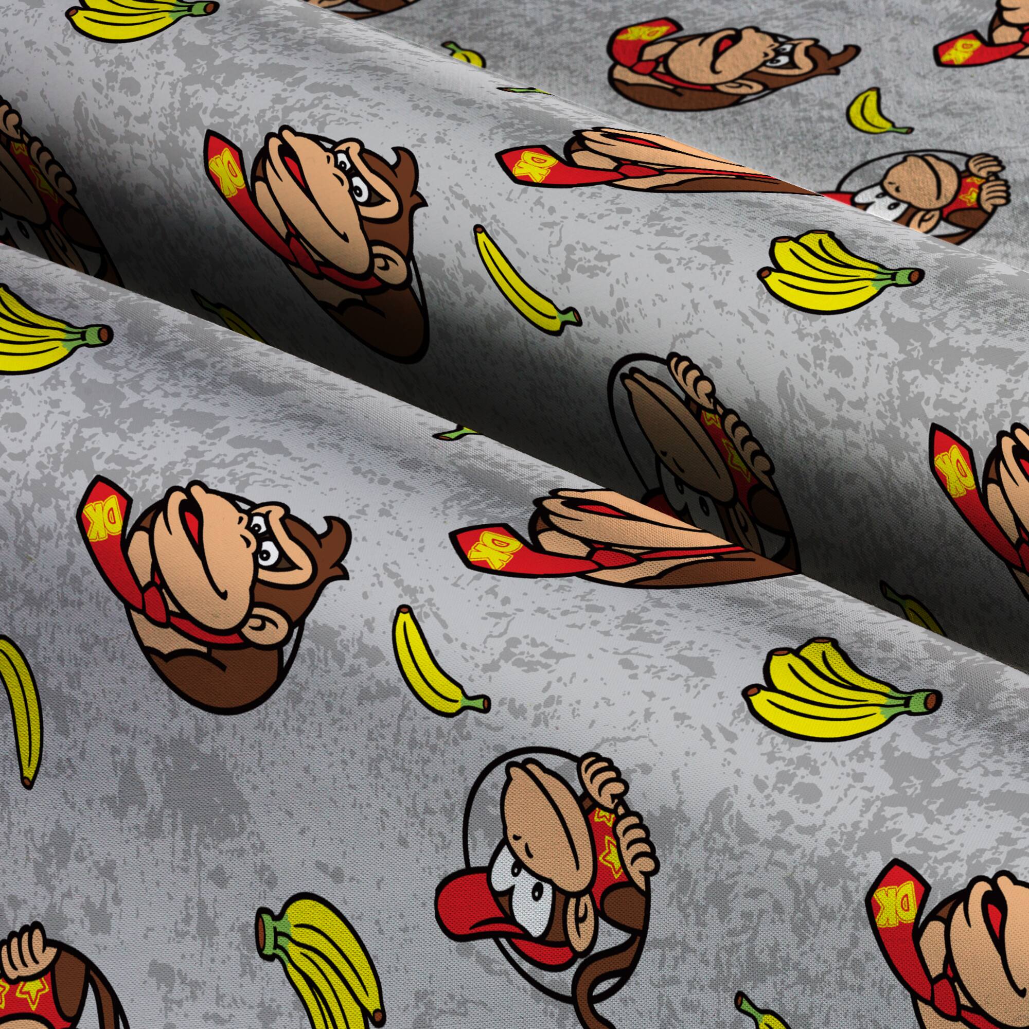 Nintendo Donkey Kong Diddy Badges Cotton Fabric